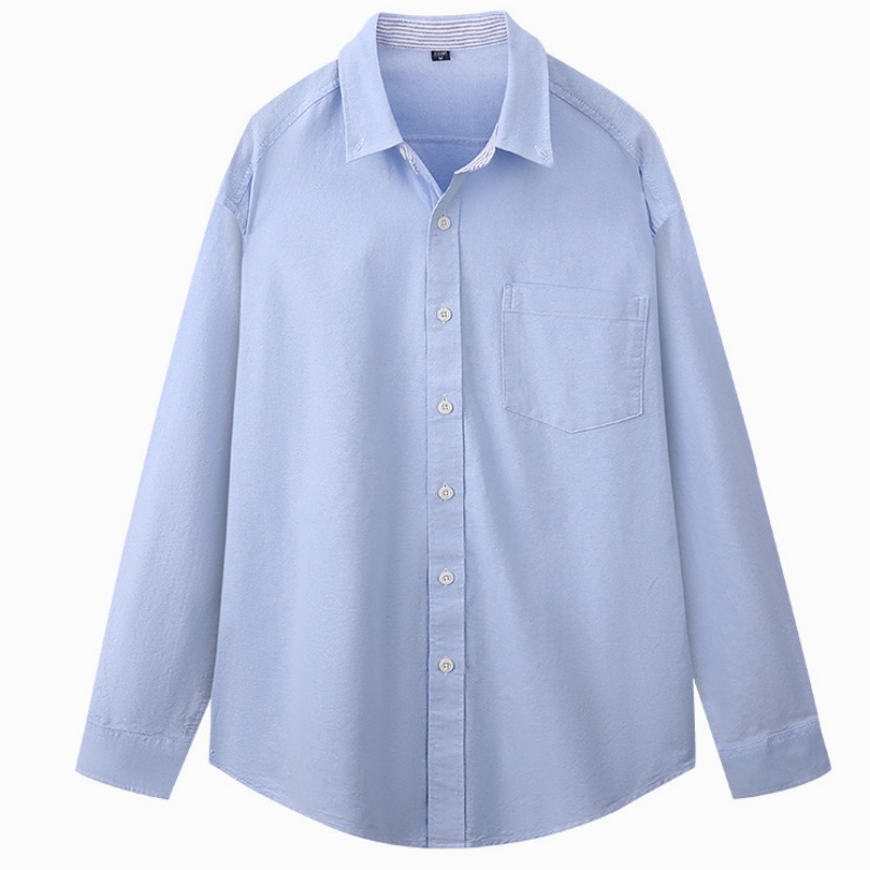 Kemeja Lengan Panjang Pria 5XL - Oxford Cotton Casual Shirt Business ulasan dan harga