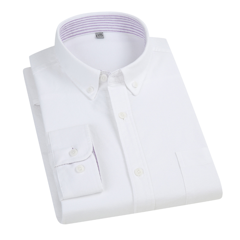 Kemeja Lengan Panjang Pria 5XL - Oxford Cotton Casual Shirt Business ulasan dan harga