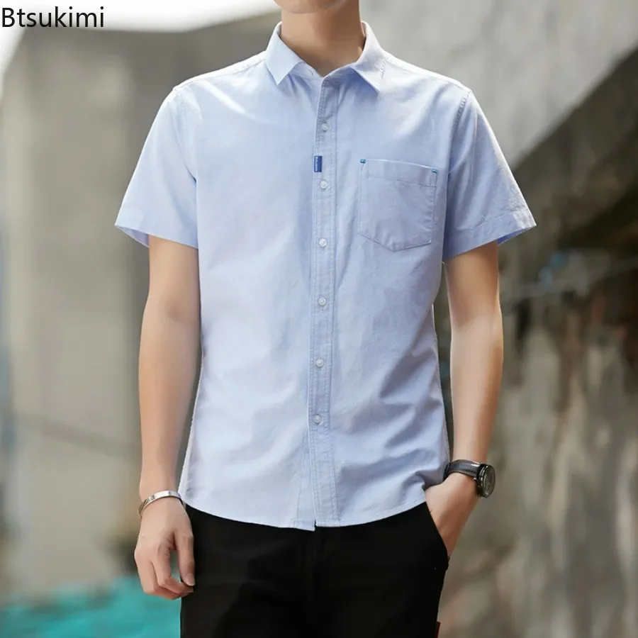 Kemeja Pria Kasual 2026 100% K - Oxford Cotton Casual Shirt Business ulasan dan harga