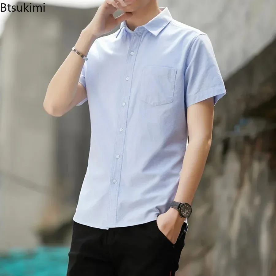 Kemeja Pria Kasual 2026 100% K - Oxford Cotton Casual Shirt Business ulasan dan harga