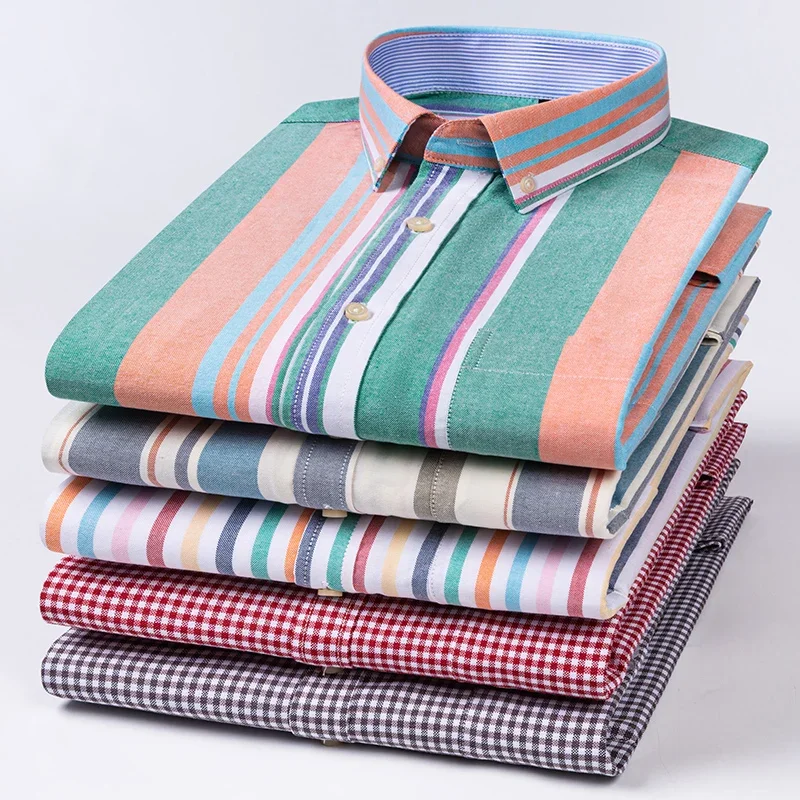 Kemeja Pria Kasual Formal Ukur - Oxford Cotton Casual Shirt Business ulasan dan harga